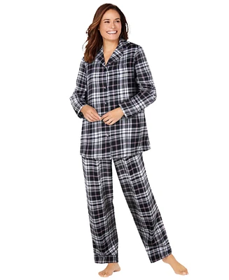 Dreams & Co. Women's Classic Flannel Pajama Set