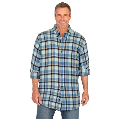 Liberty Blues Big & Tall by KingSize Holiday Plaid Flannel Shirt