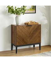 Dommen Modern Storage Cabinet with Metal Legs