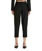 Mac Duggal Women's Classic Crepe Fitted Trouser Pants