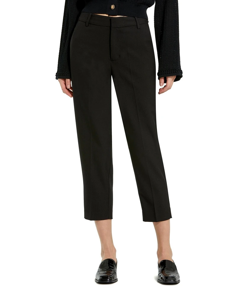 Mac Duggal Women's Classic Crepe Fitted Trouser Pants