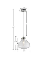 Elm Bell-Shaped Glass Pendant