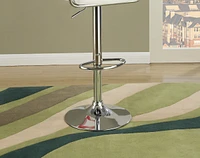 Set of 2 White Faux Leather Barstool Chairs