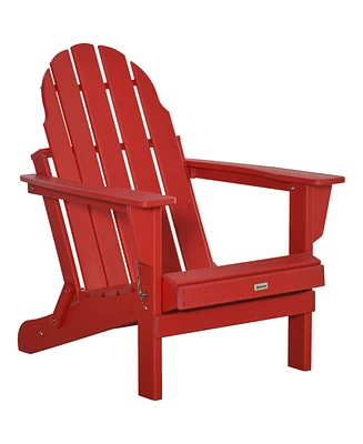 Streamdale Furniture Outdoor Red Folding Adirondack Chair