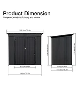 Metal Garden Sheds 4FTx6FT Outdoor Storage Sheds Black