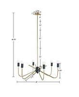 Alexis 6-Light Metal Chandelier