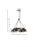Abbott 4-Light Metal Shade Chandelier