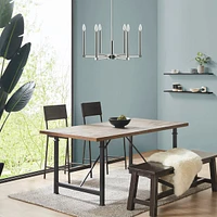 Renzetti 6-Light Contemporary Candelabra Style Chandelier