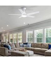 Streamdale Furniture 48 In Integrated Led Ceiling Fan With White Abs Blade