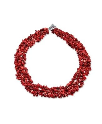 Bling Jewelry Big Chunky Chips Cluster Multi Strand Statement Bib Collar Necklace For Women