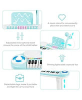 Costway 37-Key Kids Piano Keyboard Playset Electronic Organ Light