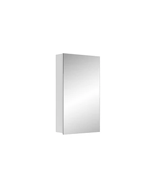 Streamdale Furniture 15x26" Bathroom Medicine Cabinet with Mirror, Silver