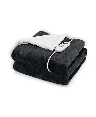 Slickblue Electric Heated Blanket Throw with 10 Heat Settings