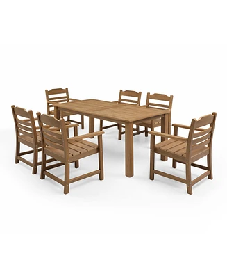 Simplie Fun 7-Piece Teak Patio Dining Set