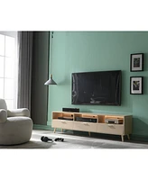 Streamdale Furniture Modern Led Tv Stand with Storage Console