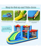 Slickblue Inflatable Kids Water Slide Outdoor Indoor Slide Bounce Castle without Blower