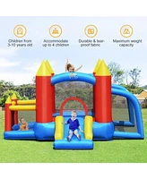 Slickblue Inflatable Soccer Goal Ball Pit Bounce House Without Blower