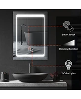 Streamdale Furniture Bathroom Medicine Cabinet with Led Light & 3 Shelves