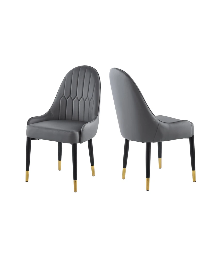 Simplie Fun Leather Dining Chairs, Set of 2, Modern Design