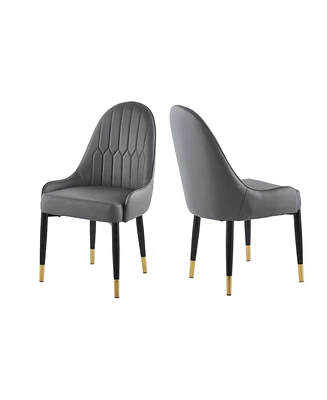 Simplie Fun Leather Dining Chairs, Set of 2