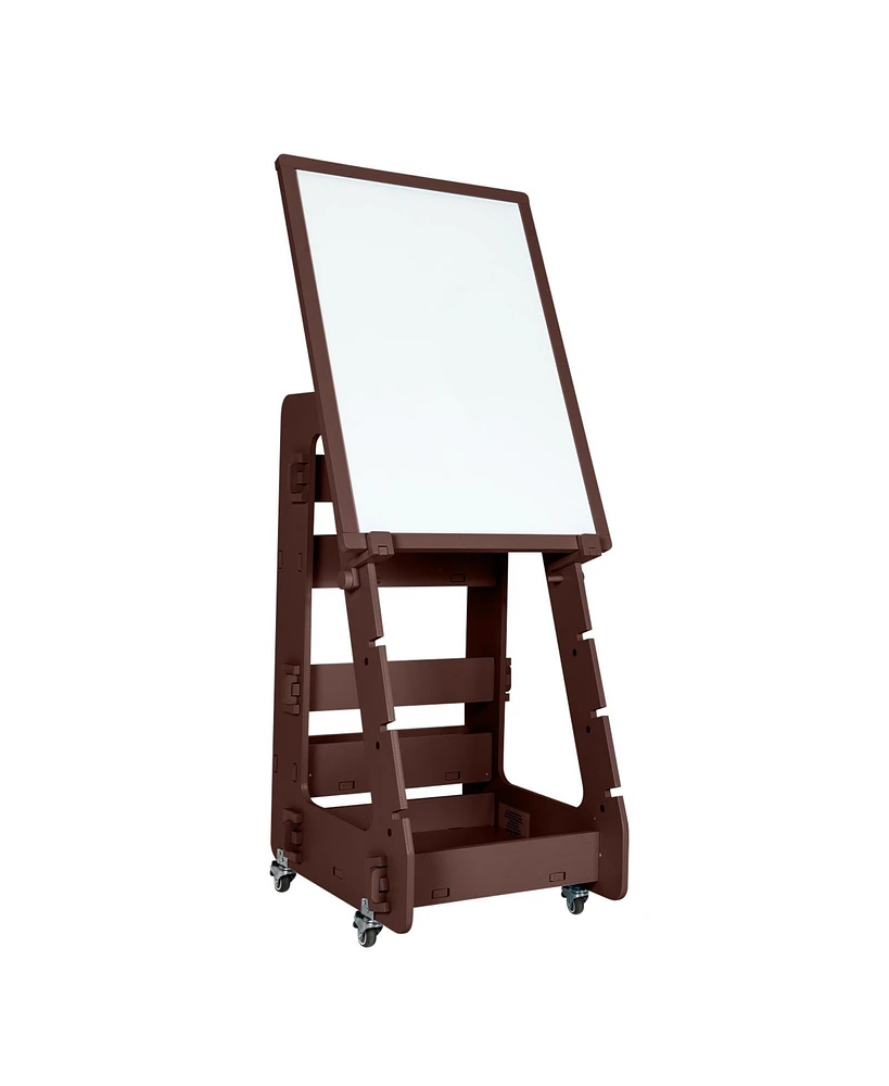 Slickblue Multifunctional Kids' Standing Art Easel with Dry-Erase Board