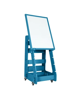 Slickblue Multifunctional Kids' Standing Art Easel with Dry-Erase Board