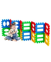 Slickblue 32 Pieces Big Waffle Block Set Kids Educational Stacking Building Toy