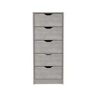 Streamdale Furniture Kamran Dresser, Bedroom, Concrete Gray