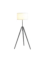 Streamdale Furniture 64" - 47" In Mid-Century Adjustable Tripod Chrome/Silver Metal Floor Lamp