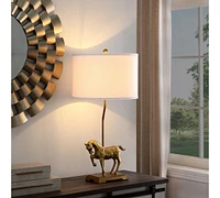29.5" In Gold Royal Stallion Horse Resin Table Lamp