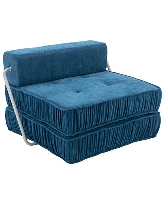 Simplie Fun Minimalist Blue Sectional Sofa Set