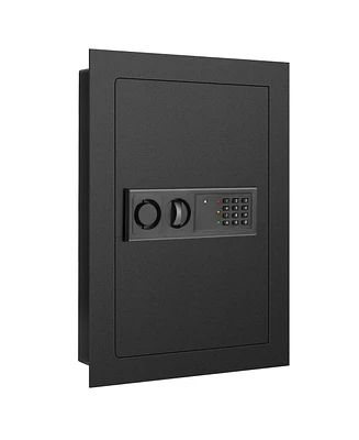 Costway 0.8CF Digital Flat Recessed Wall Safe Home Security Lock Gun Cash Box Locking