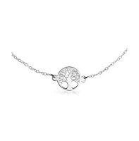 Bling Jewelry Round Celtic Family Tree Of Life Anklet Ankle Bracelet For Women Sterling Silver Adjustable 9 To 10 Inch With Extender Adjustable