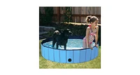 Slickblue 55" Pvc Outdoor Foldable Pet and Kids Swimming Pool