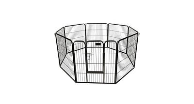 Slickblue 24" 32" 40" 8 Panel Heavy Duty Pet Playpen Dog Exercise Pen Cat Fence