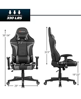 Massage Gaming Chair Reclining Swivel Racing Office Chair