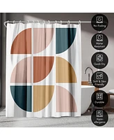 71x74 Abstract Shower Curtain - Mid Century Circles by ArtPrink