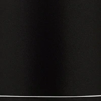 Springcrest Sydnee Collection Satin Black Medium Drum Lamp Shade 14" Top x 16" Bottom x 11" Slant x 11" High (Spider) Replacement with Harp and Finial