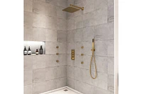 Casainc 3 Functions 12 Inch Wall Mount Thermostatic Shower System with 6 Body Jets