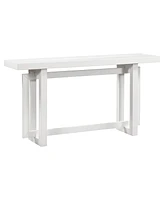 Simplie Fun Industrial Concrete Wood Console Table