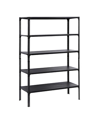 Sugift 5-Tier Storage Rack Shelf Freestanding Shelving Unit, Black