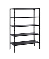 Sugift 5-Tier Storage Rack Shelf Freestanding Shelving Unit, Black