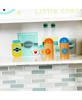 Sugift Kid's Wooden Pretend Cooking Play Kitchen Set