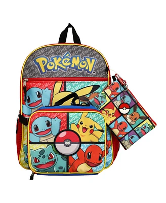 Pokemon Starter Characters 5-Piece Backpack Set