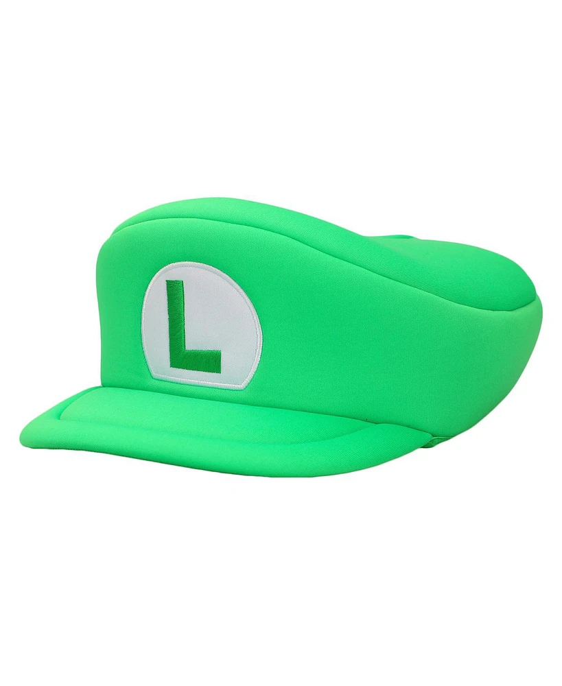 Super Mario Men's Bros Embroidered Luigi L Patch Adult Green Beret Cap