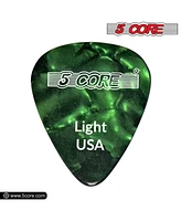 5 Core Guitar Picks 12 Piece Celluloid Light Gauge 0.46mm Pick for Acoustic Electric Bass Guitar Natural Feel Warm Tone Puas Para Guitarra