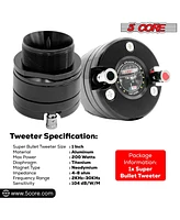 5 Core Super Tweeter 1" 200W Max 4 Ohm Neodymium Magnet • Titanium Bullet Speaker Horn - Tw Nd 01 1PC