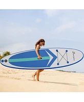 Soozier Inflatable Stand Up Paddle Board Ultra-Light Yoga Sup with Non