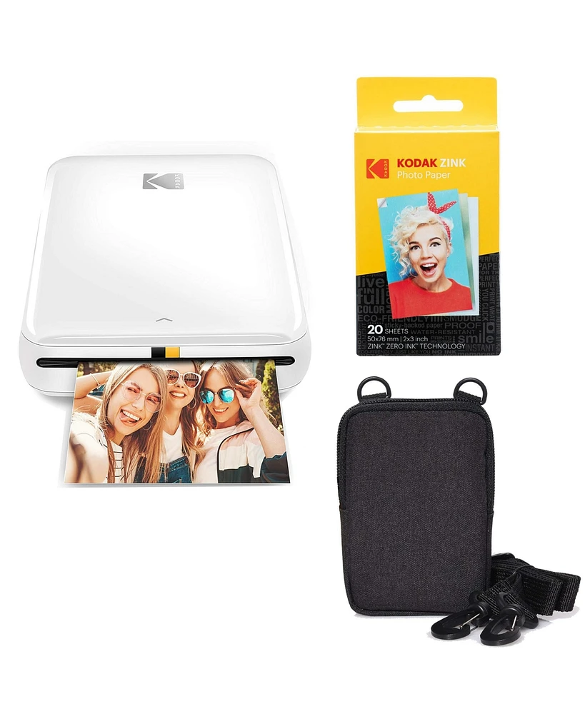 Kodak Step Instant Photo Printer 2x3" Go Bundle with Zero Ink Technology & More