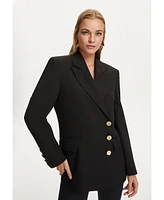 Nocturne Women's Double-Breasted Masculine Jacket